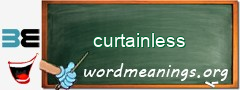 WordMeaning blackboard for curtainless
